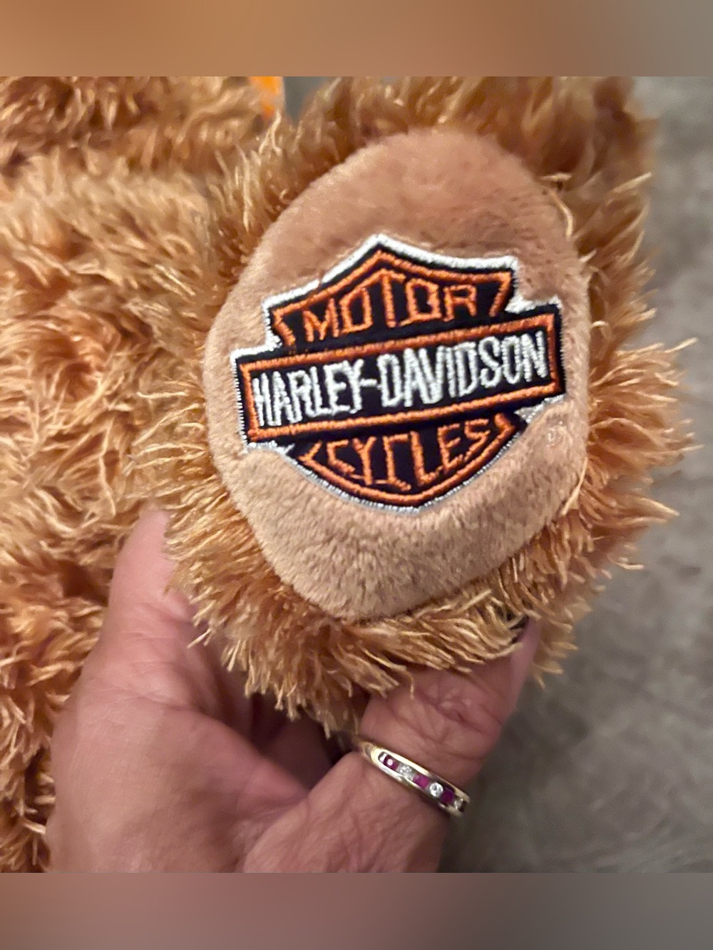 🧸 Harley Davidson Plush Teddy Bear tan 13” excellent condition 🧸